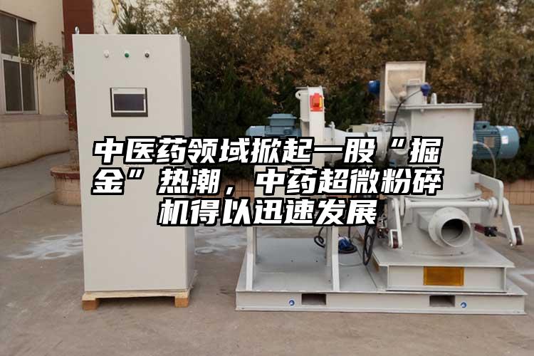 中醫藥領域掀起一股“掘金”熱潮，中藥超微粉碎機得以迅速發展